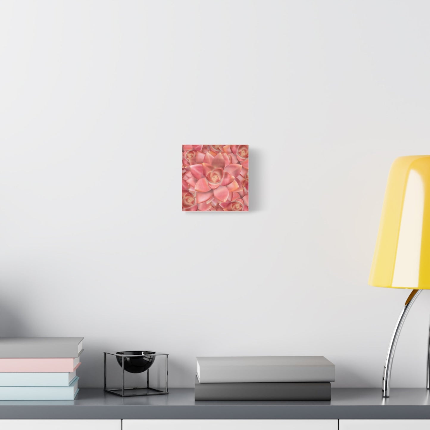 Graptosedum California Sunset Succulent Pattern Canvas Print – Botanical Wall Art