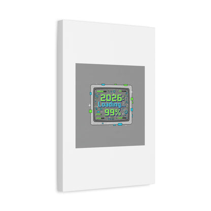 2026 Loading 99% Canvas | NYE countdown, retro system interface