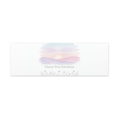 Choose Your Intentions Canvas, soft wellness poster, pastel gradient mindfulness art