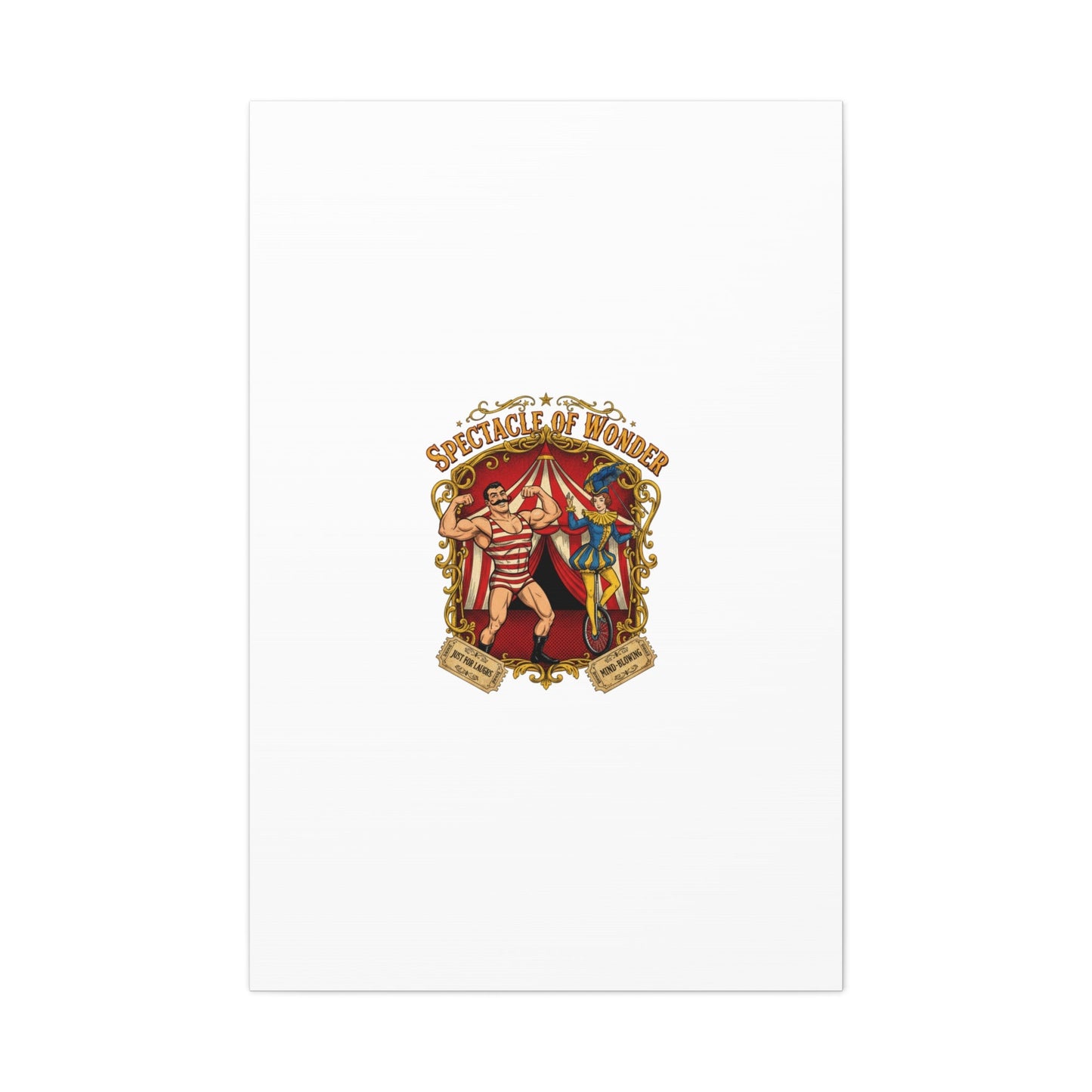 Spectacle of Wonder Circus Art Print, Canvas | Vintage Carnival Design