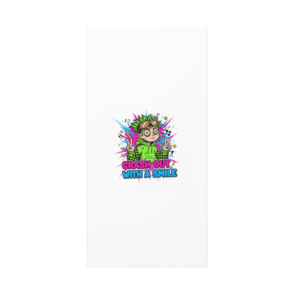 Crash Out With a Smile Canvas Print | Neon Skate Graffiti, Meme Meltdown Art
