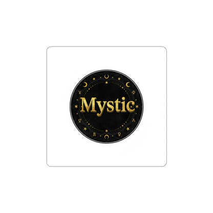 Mystic Circle Sticker | Tarot & Occult Typography, Witchy Metallic