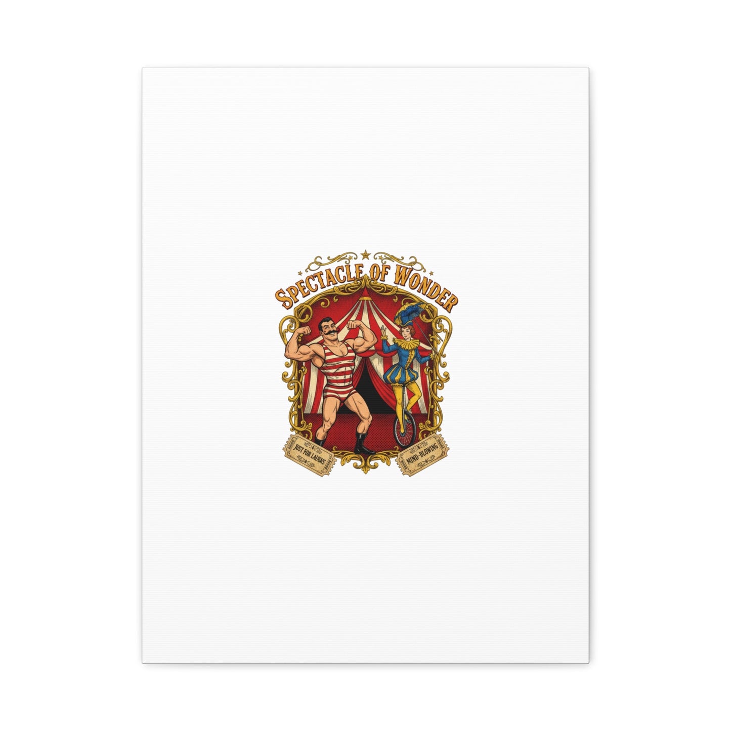 Spectacle of Wonder Circus Art Print, Canvas | Vintage Carnival Design