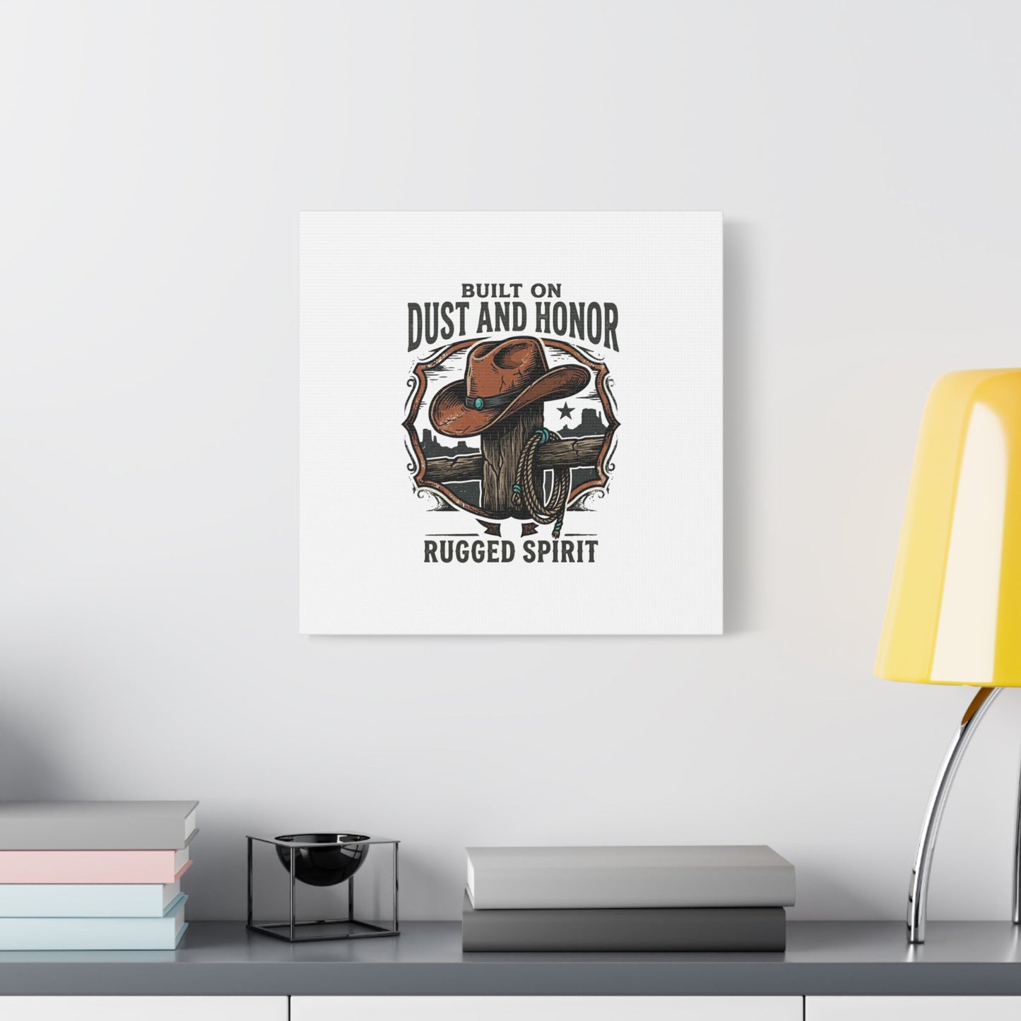 Built on Dust and Honor Canvas | Western cowboy, vintage Americana