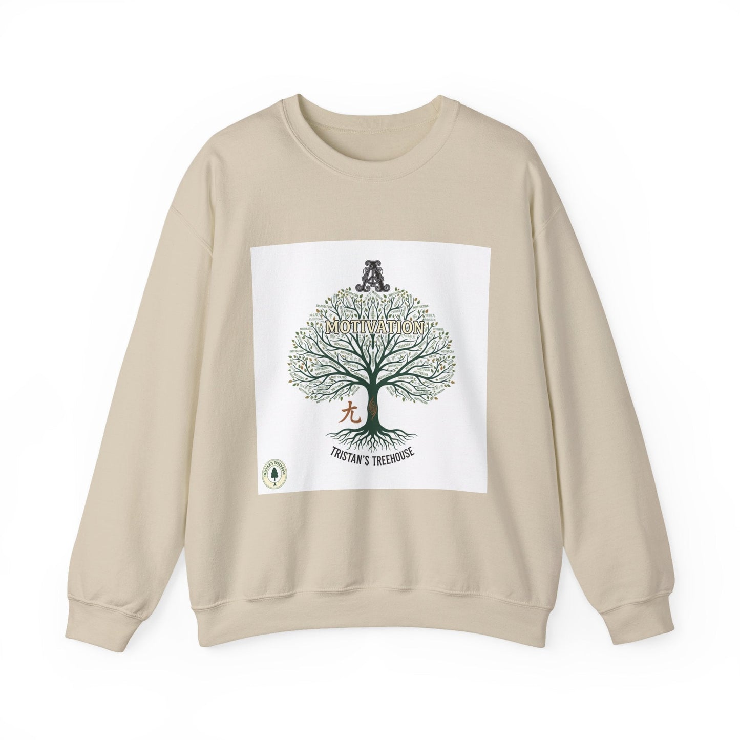 Handwritten Tree Doodle Sweatshirt | sketch aesthetic, handwritten message