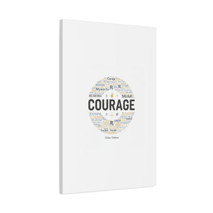 Courage Word Cloud Canvas | Fresh-Start Minimalism art print