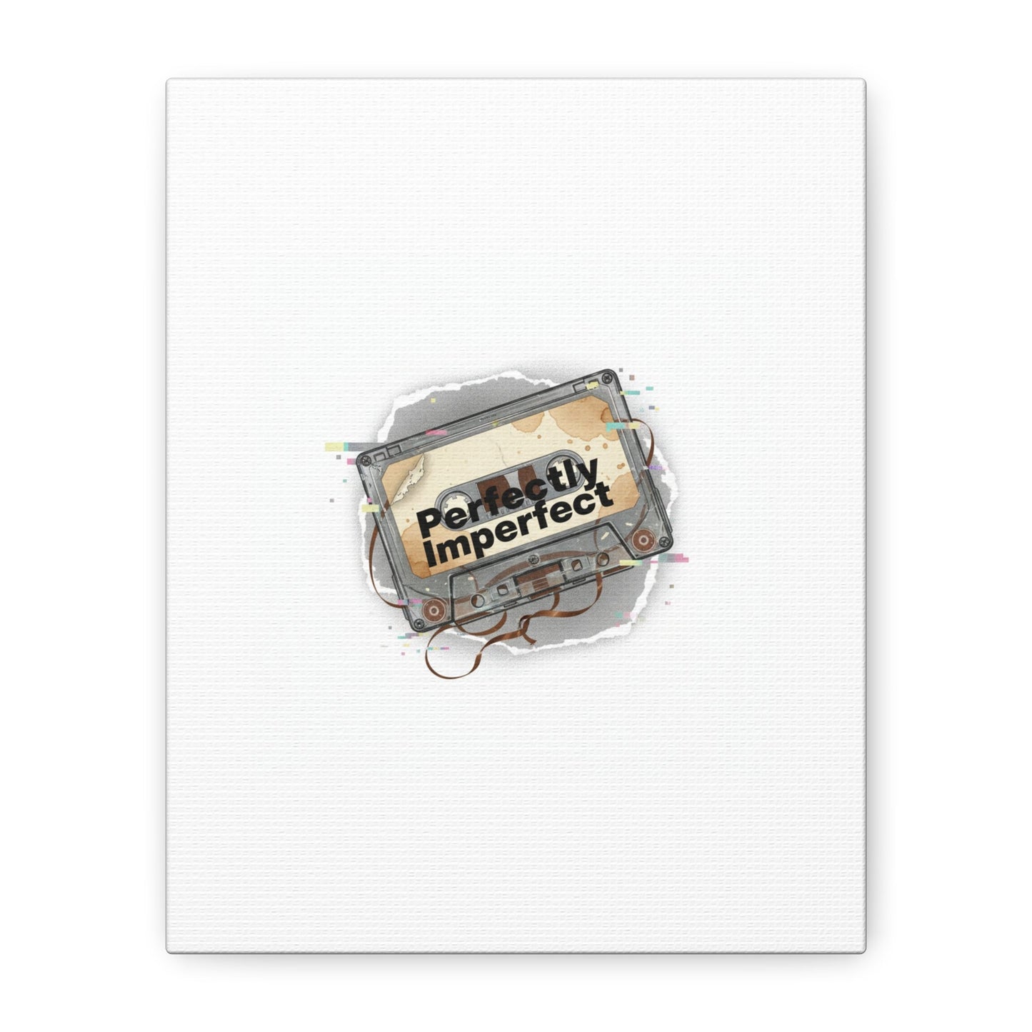 Perfectly Imperfect Cassette, Canvas Print | Analog Error, glitch art static