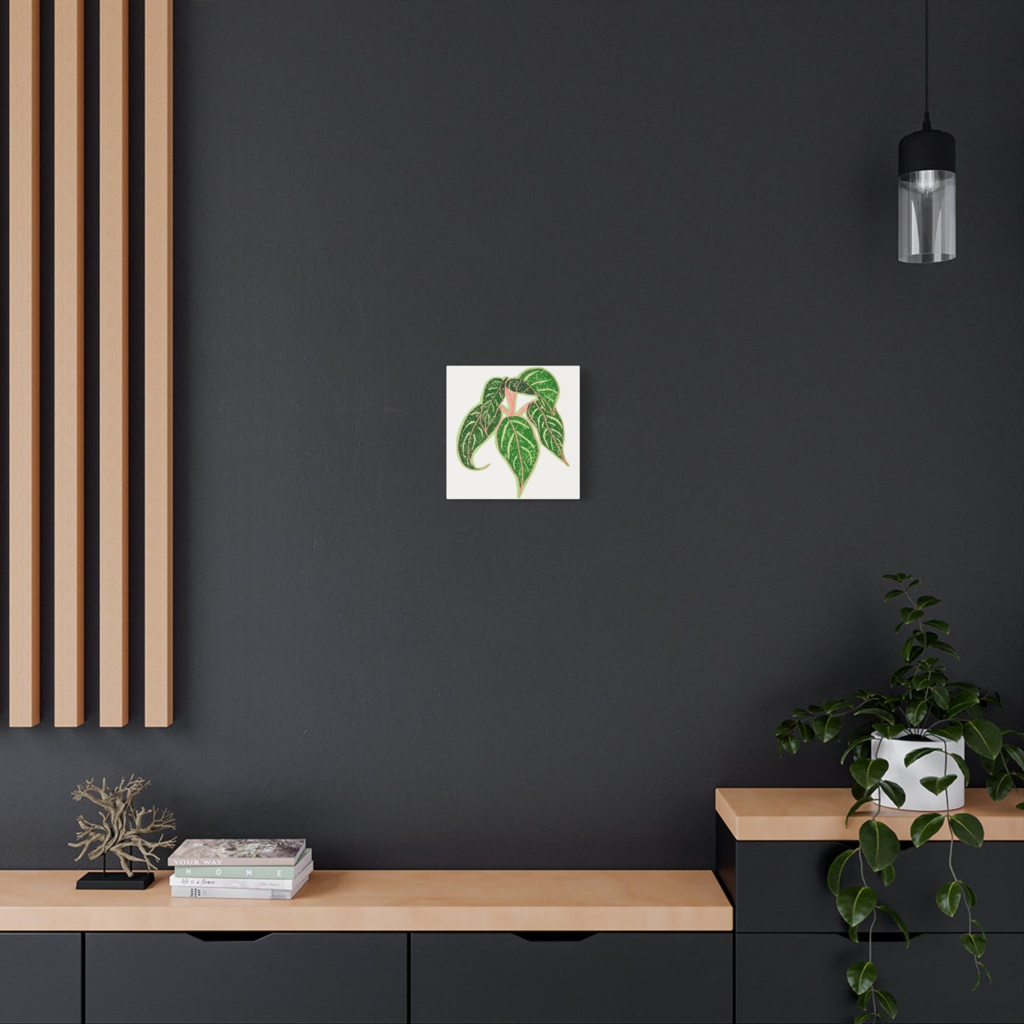 Aglaonema Sparkling Sarah Canvas Print – Botanical Wall Art