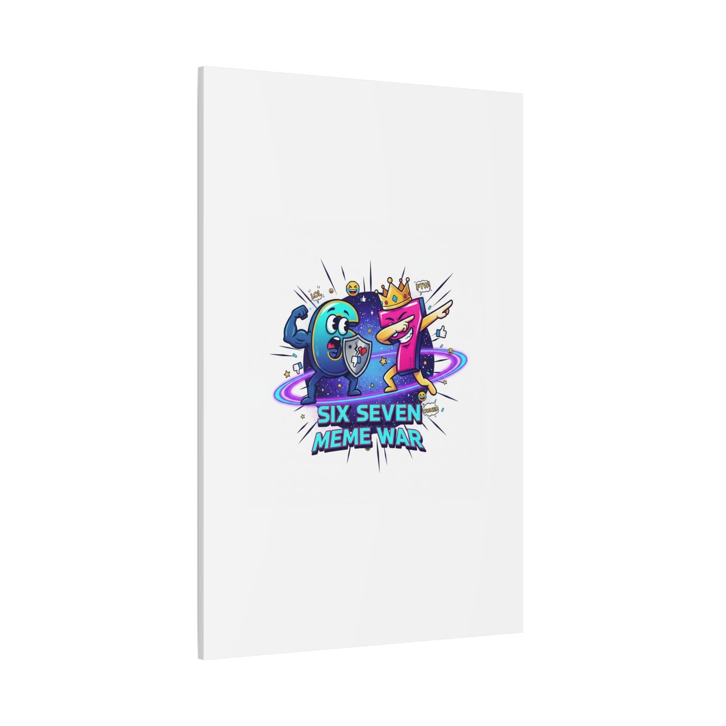 Six Seven Meme War Canvas | Legendary Internet Battle Art, Viral Culture Wall Decor