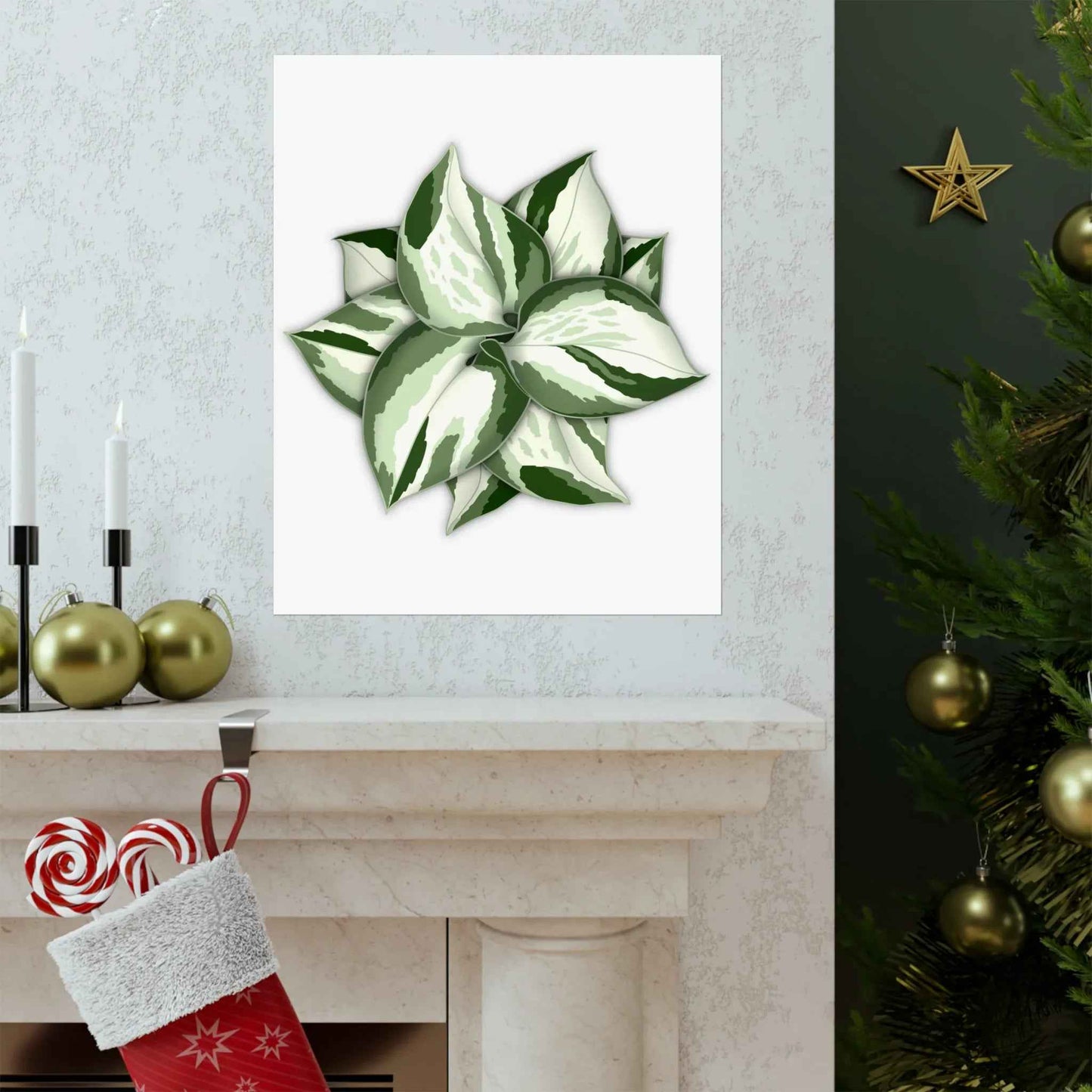 Manjula Pothos Botanical Print – Unframed Wall Art