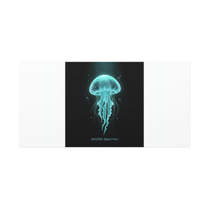 Bioluminescent Jellyfish Art Canvas | Deep Sea Aesthetic, Neon Glow
