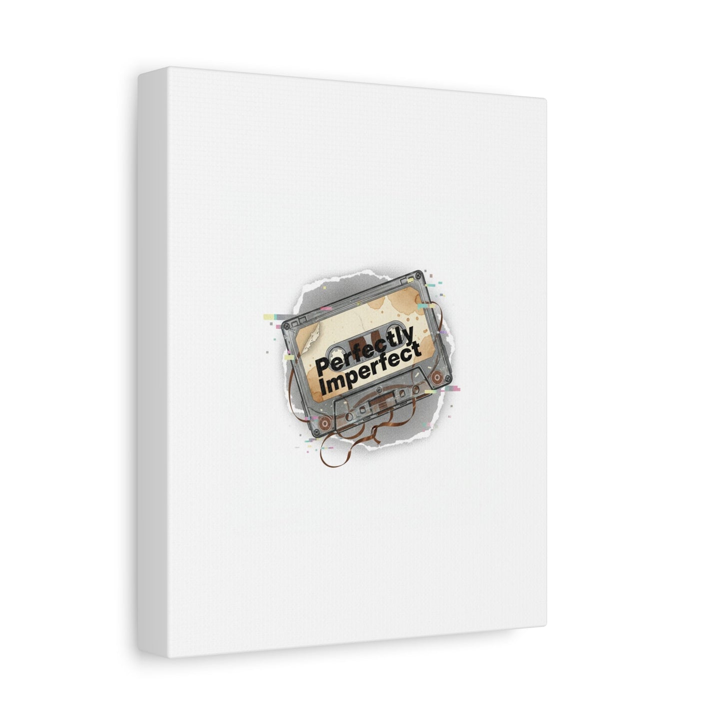 Perfectly Imperfect Cassette, Canvas Print | Analog Error, glitch art static