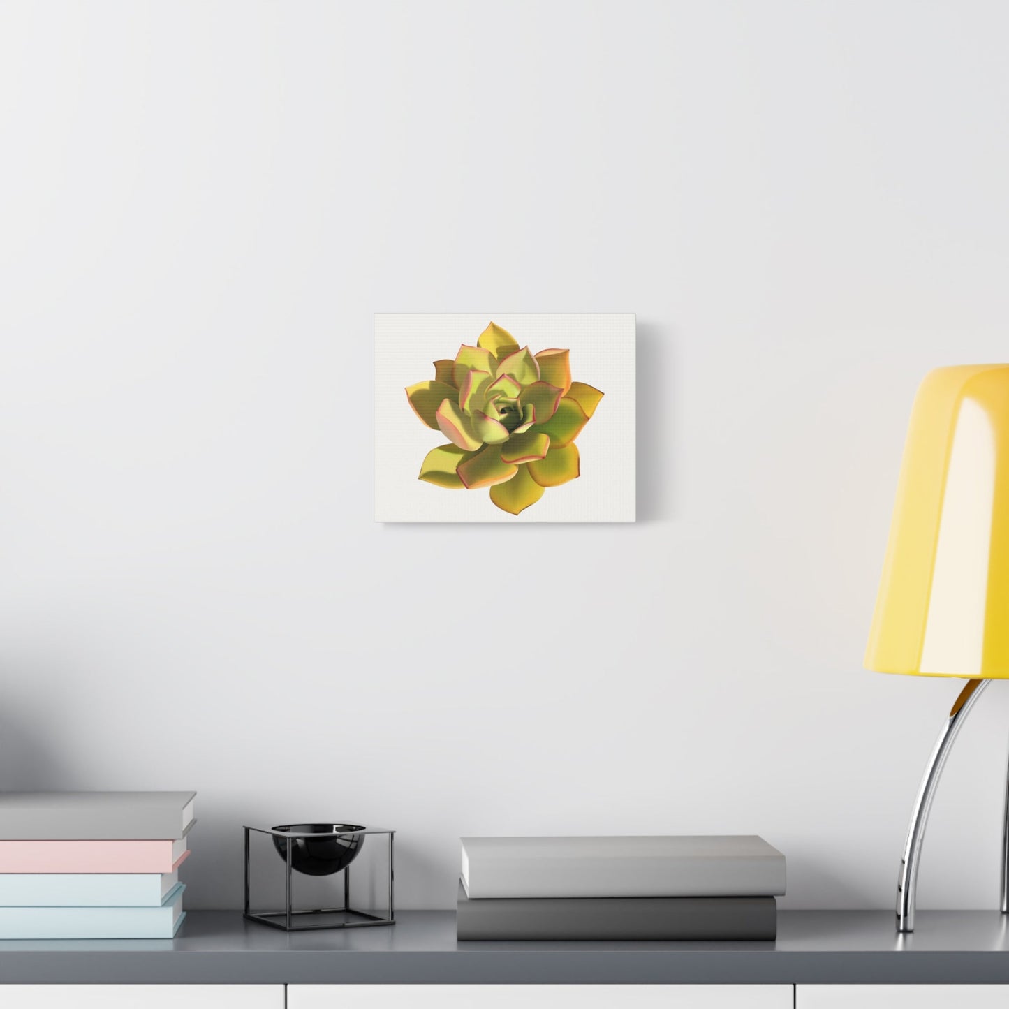 Noble Aeonium Succulent Canvas Print – Botanical Wall Art