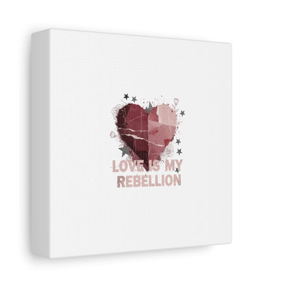 Love Is My Rebellion Canvas | Soft Grunge Hearts, Distressed Valentine Collage