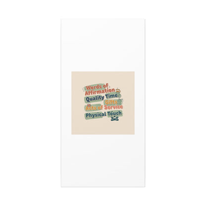 Love Languages List Matte Canvas Wall Art | love language meme, relationship humor