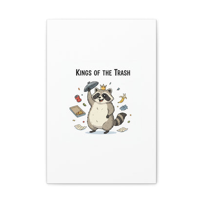 Kings of the Trash Canvas, Raccoon Doodle | Trash Panda, Goofy Critter Art