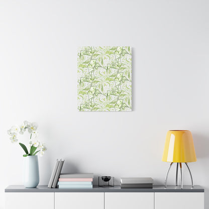 Snow Queen Pothos Pattern Canvas Print – Botanical Wall Art
