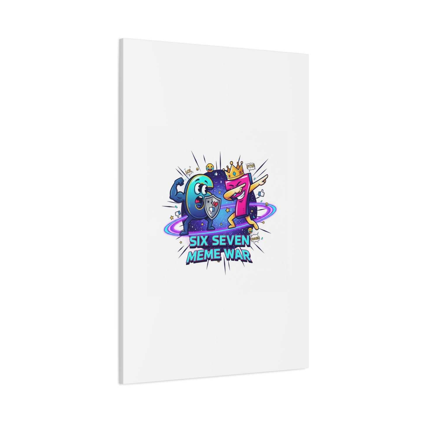 Six Seven Meme War Canvas | Legendary Internet Battle Art, Viral Culture Wall Decor
