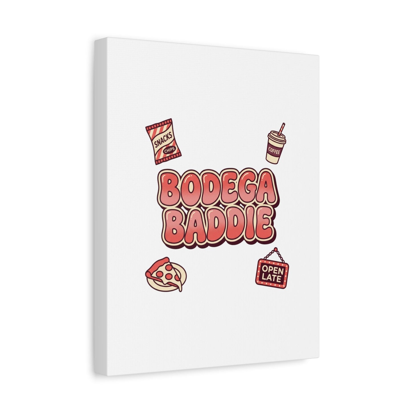 Bodega Baddie Matte Canvas, Stretched | NYC Y2K Corner Store Vibes