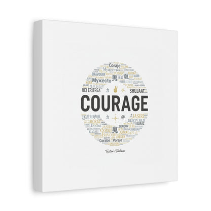 Courage Word Cloud Canvas | Fresh-Start Minimalism art print