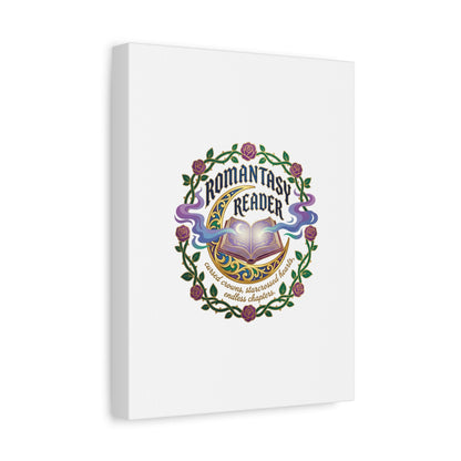 Romantasy Reader Canvas Print | enchanted bookish celestial gothic