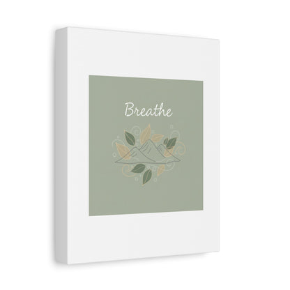Breathe Mountain Line Canvas | Nature Symbols, Minimal Forest Wall Art
