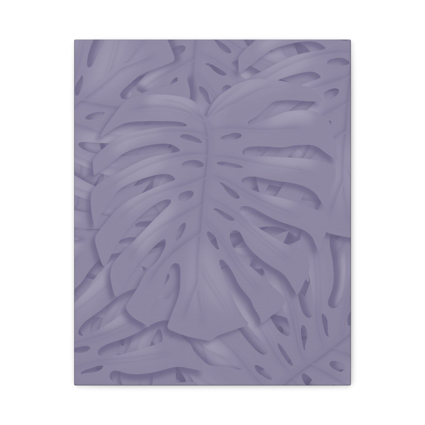 Violet Monstera Canvas Print – Botanical Wall Art