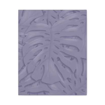 Violet Monstera Canvas Print – Botanical Wall Art