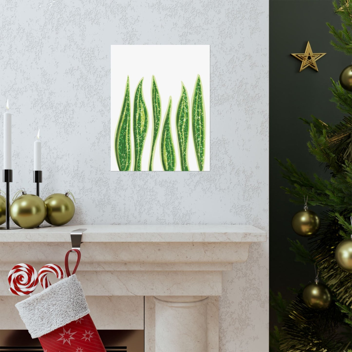 Snake Plant Botanical Print – Unframed Wall Art