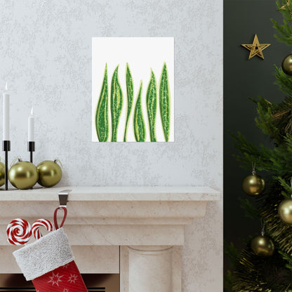 Snake Plant Botanical Print – Unframed Wall Art