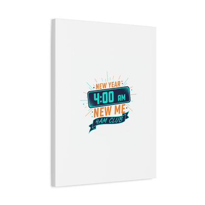 4AM Club New Year Graphic Canvas | Holiday Party Novelty, Festive New Year Decor