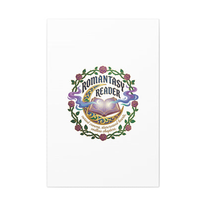 Romantasy Reader Canvas Print | enchanted bookish celestial gothic