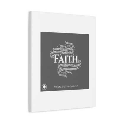 handwritten faith ribbon Canvas | sketch aesthetic, doodle design