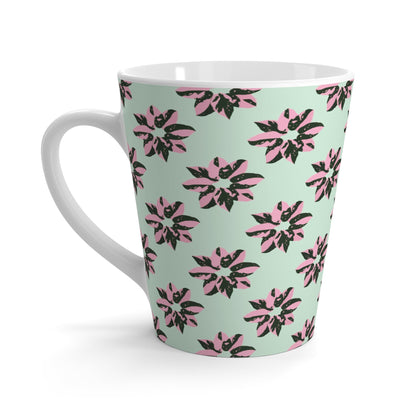 Pink Princess Philodendron Pattern Ceramic Mug 12 oz