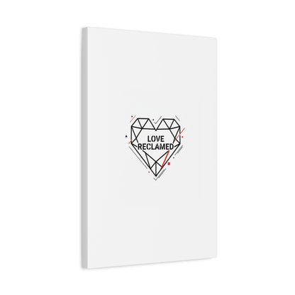 Love Reclaimed Canvas | modern heart design, minimalist love icon