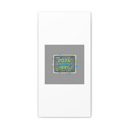 2026 Loading 99% Canvas | NYE countdown, retro system interface