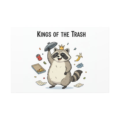Kings of the Trash Canvas, Raccoon Doodle | Trash Panda, Goofy Critter Art