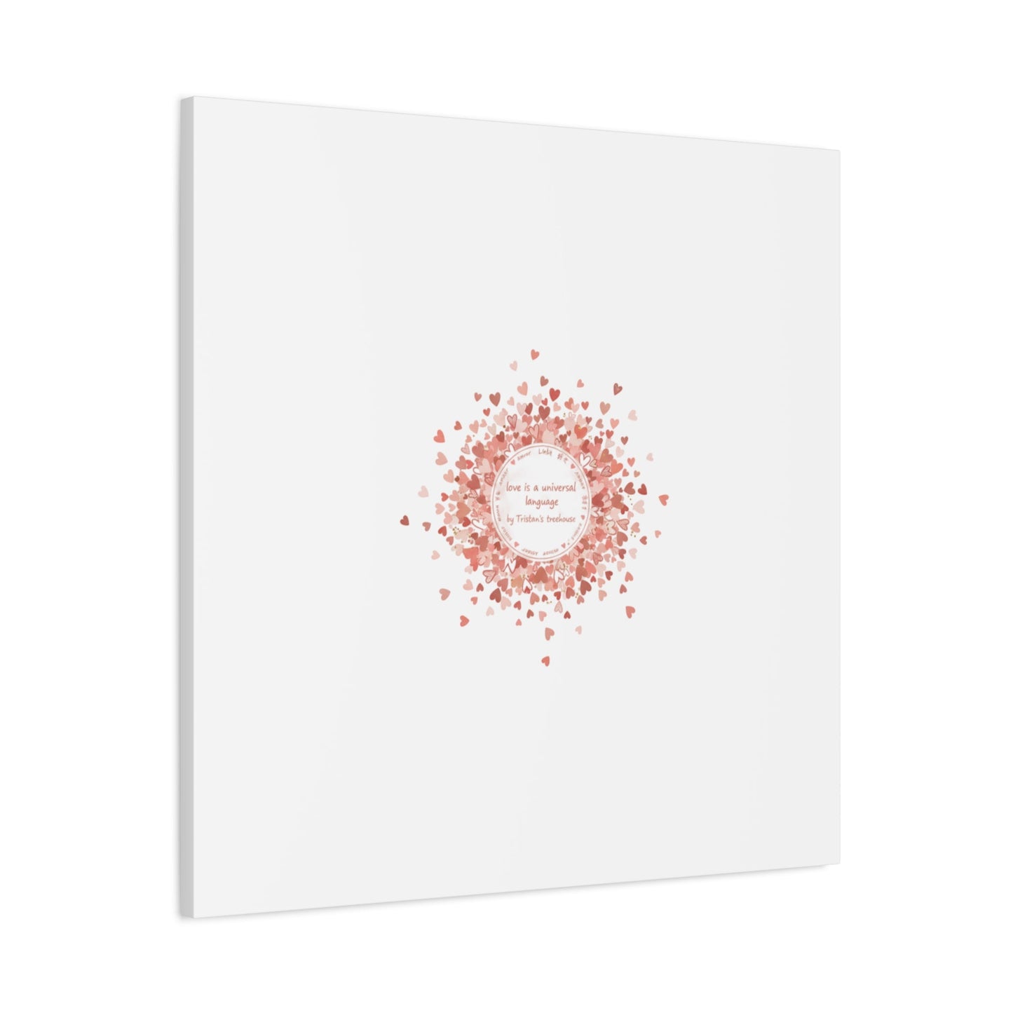 Tiny Heart Confetti Canvas | Matte Stretched Wall Art