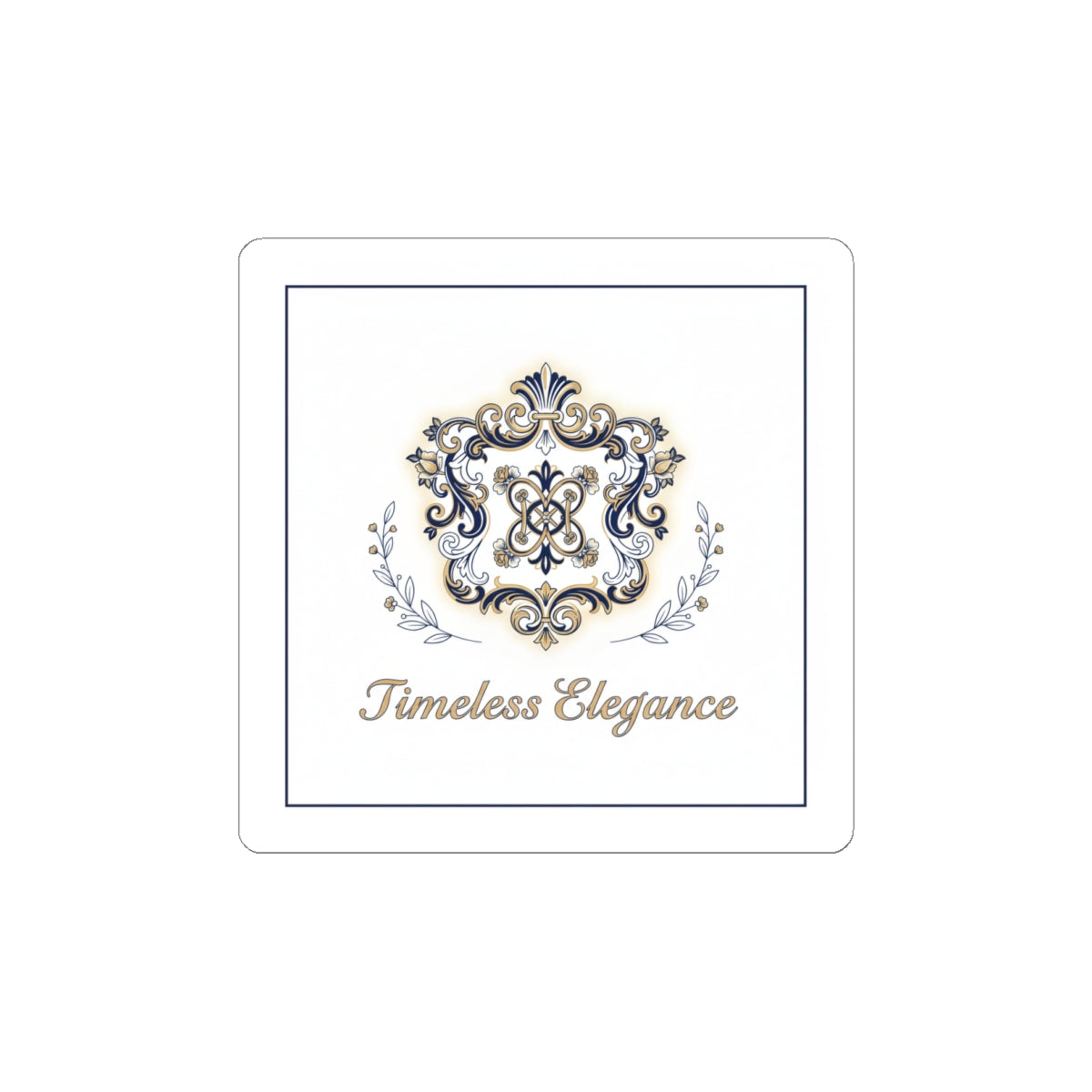 Ornate Brooch Emblem Sticker | vintage emblem, baroque pin design