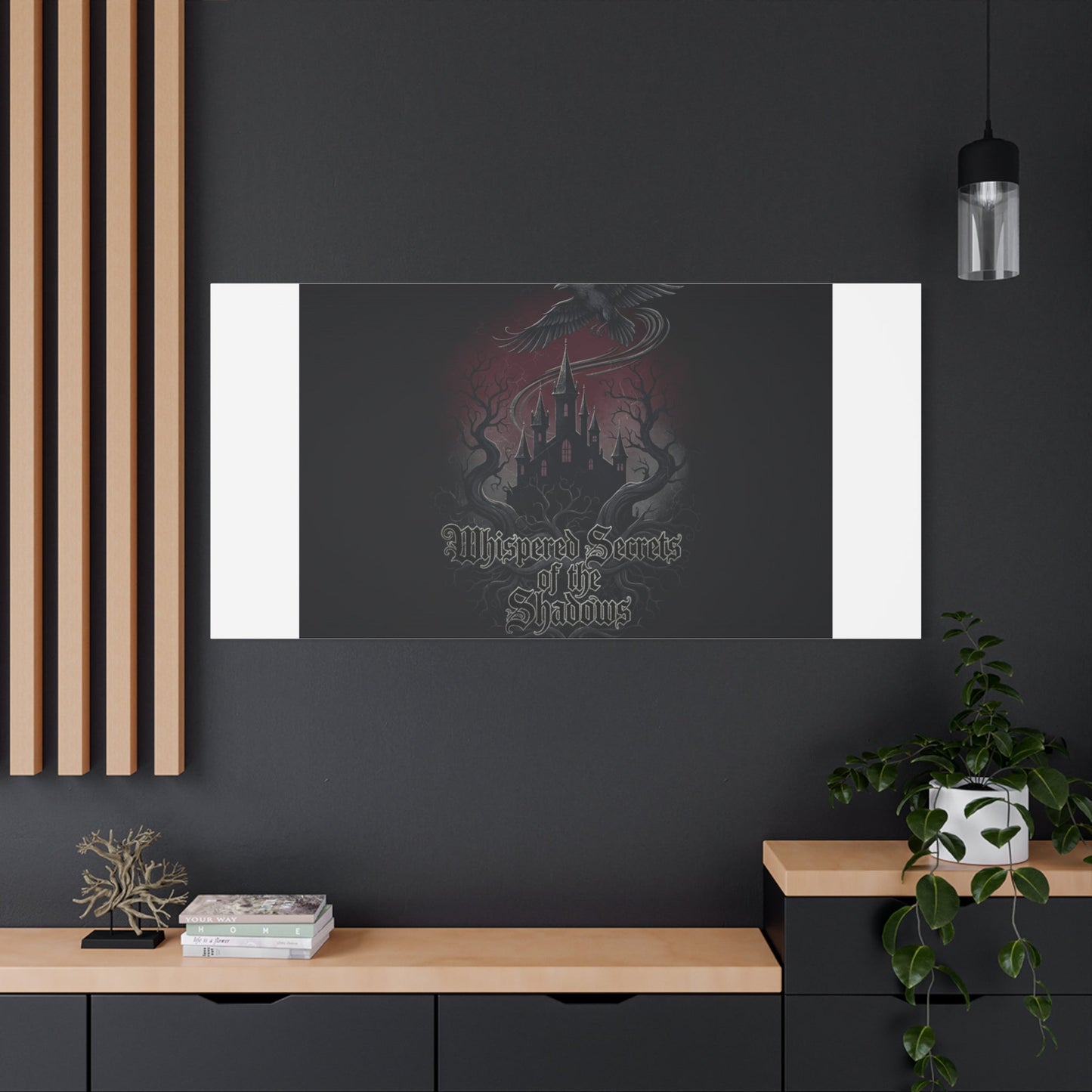 Whispered Secrets of the Shadows Castle Wall Art, Matte Canvas | Gothic Medieval Decor