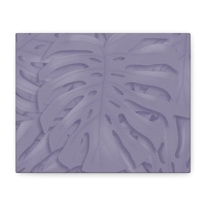 Violet Monstera Canvas Print – Botanical Wall Art