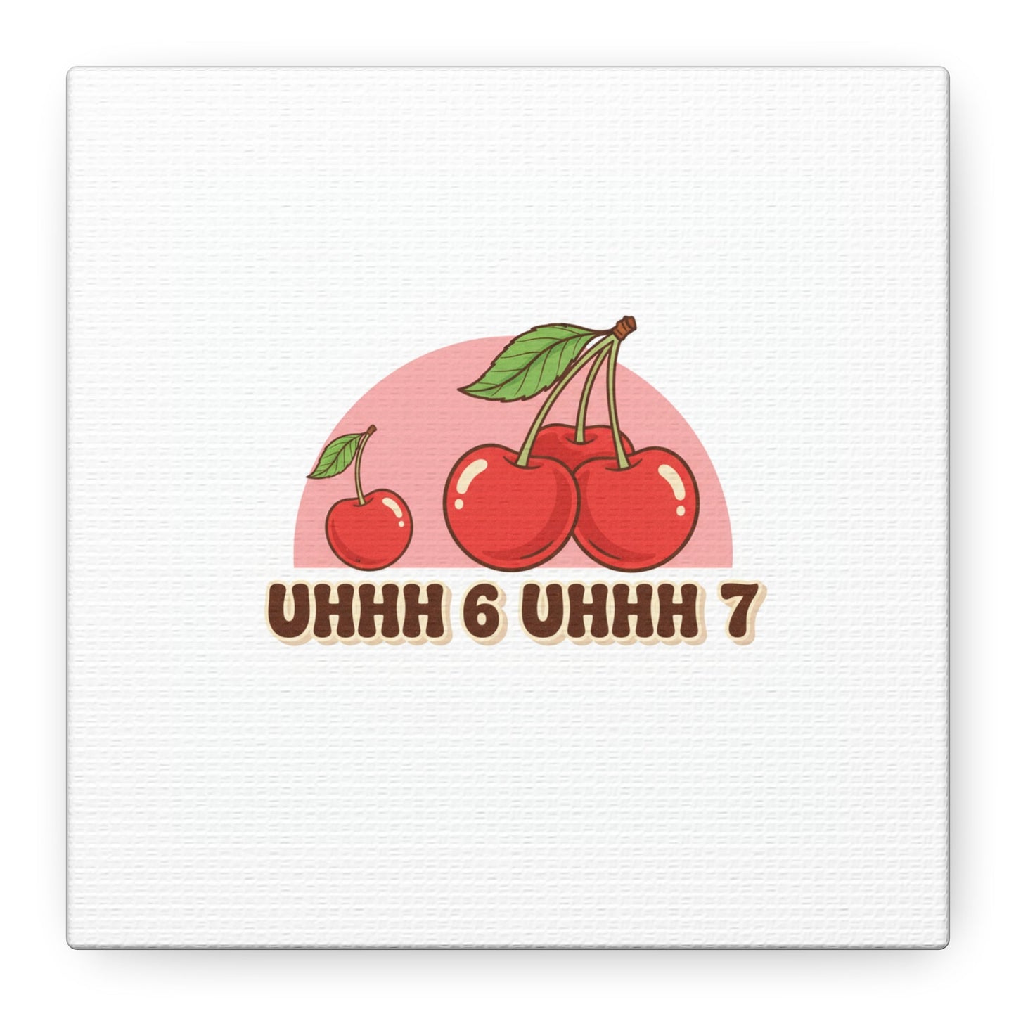 Six Severn Cherry Retro Graphic Canvas | kawaii fruit print, vintage cherry design