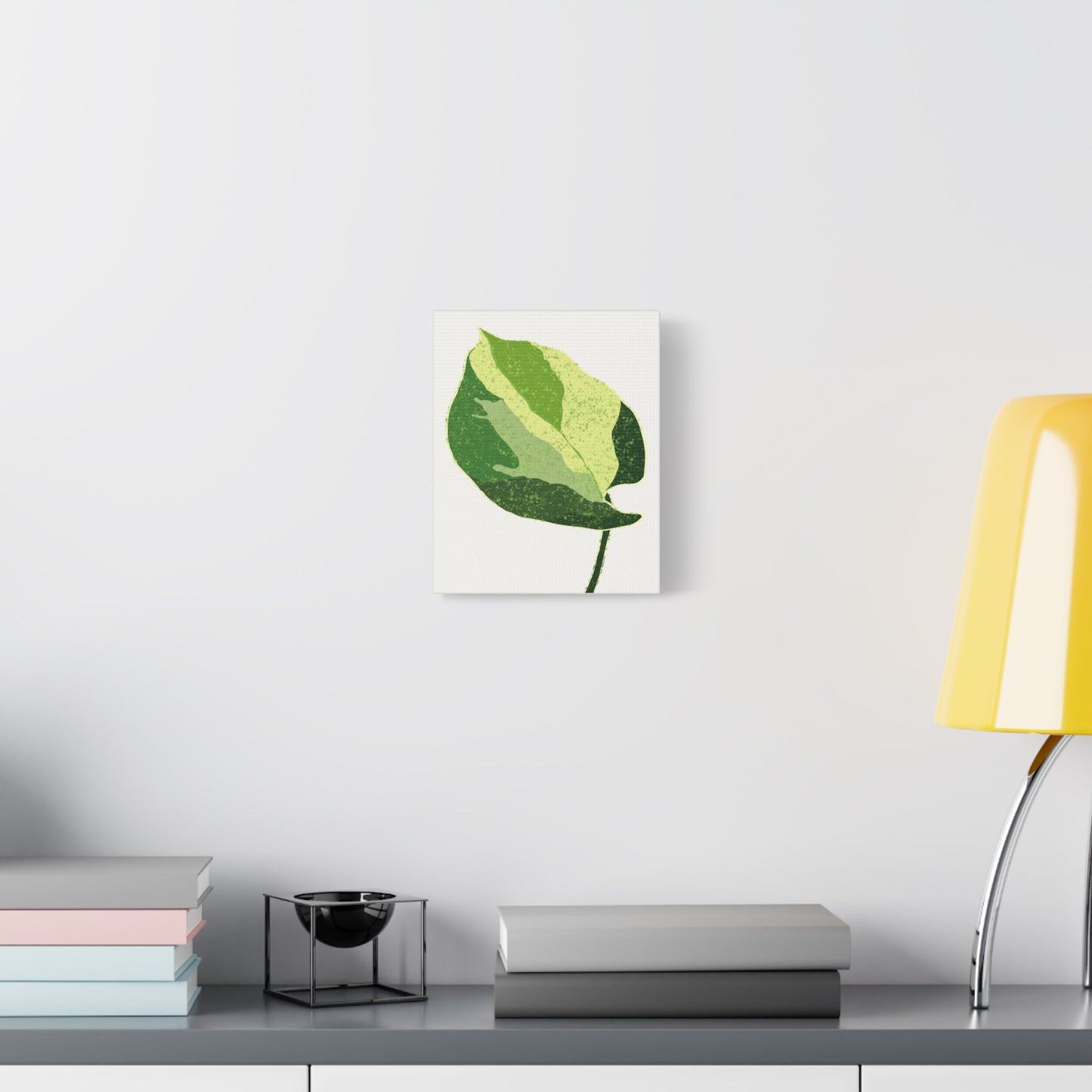 Manjula Pothos Illustrated Canvas Print – Botanical Wall Art