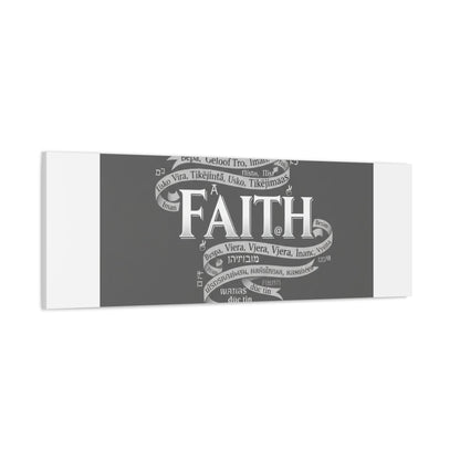 handwritten faith ribbon Canvas | sketch aesthetic, doodle design