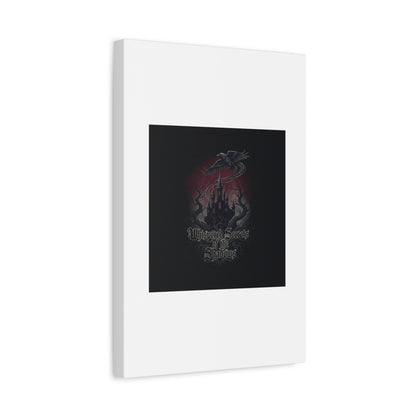 Whispered Secrets of the Shadows Castle Wall Art, Matte Canvas | Gothic Medieval Decor
