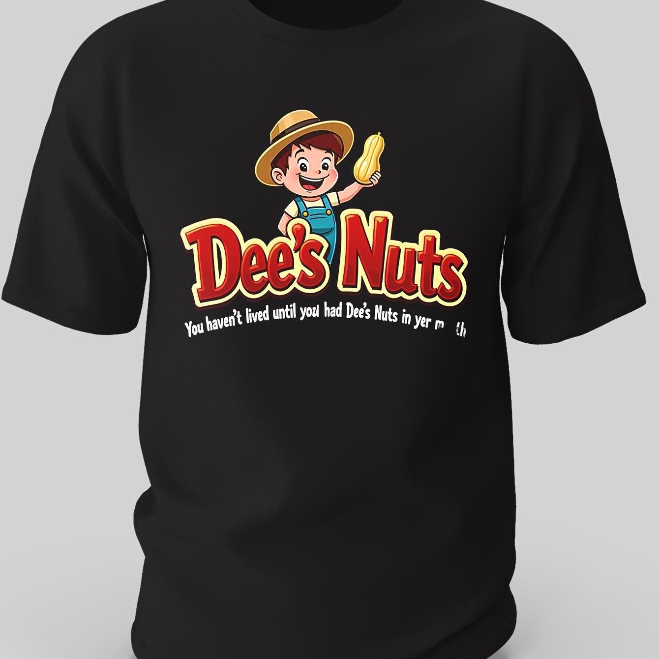 Dees Nuts Funny Fitted T-Shirts "You Can't Bread Your Old Lady" & Dee's Nuts Cartoon Graphic Design