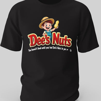 Dees Nuts Funny Fitted T-Shirts "You Can't Bread Your Old Lady" & Dee's Nuts Cartoon Graphic Design
