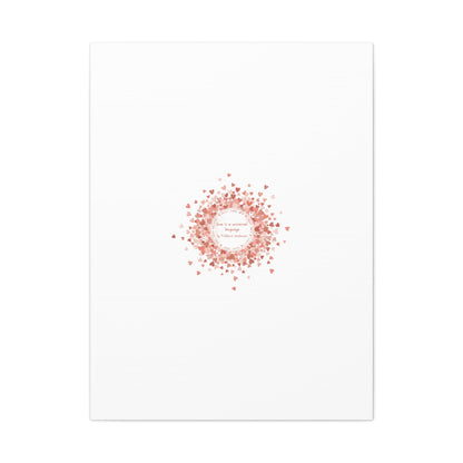 Tiny Heart Confetti Canvas | Matte Stretched Wall Art