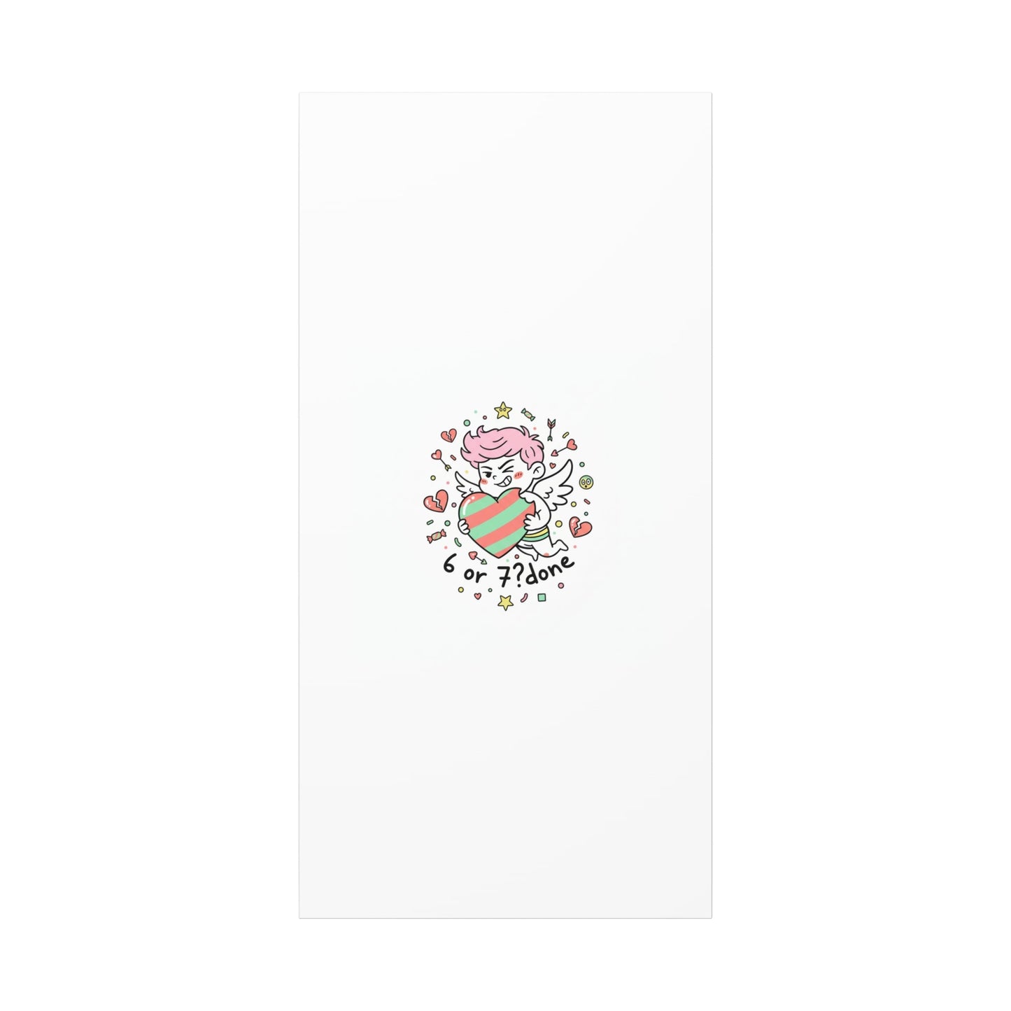 Weird Cupid heart illustration Canvas | Weird Valentine, quirky chaotic love