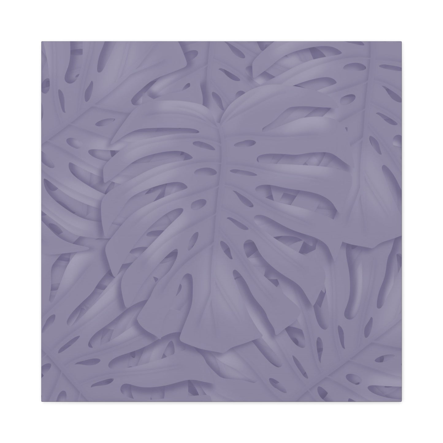 Violet Monstera Canvas Print – Botanical Wall Art